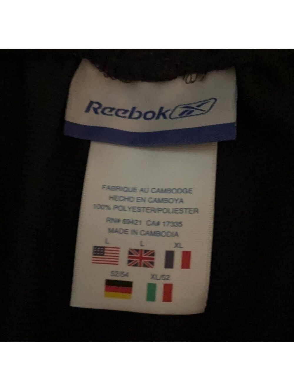 Reebok Men’s Athletic Shorts Large L Black Red White NWOT - Picture 4 of 7